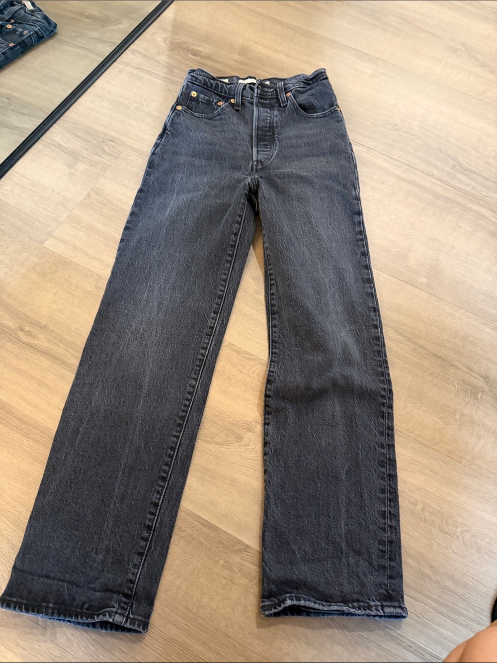 Levi's Black Straight-Leg High-Rise Jeans